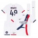 Tanie Strój piłkarski Paris Saint-Germain Ibrahim Mbaye #49 Koszulka Wyjazdowej dla dziecięce 2025-26 Krótkie Rękawy (+ szorty)